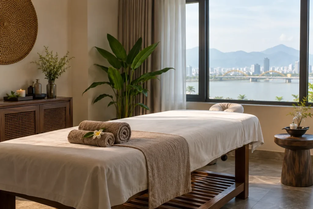 Professional treatment room for a massage session