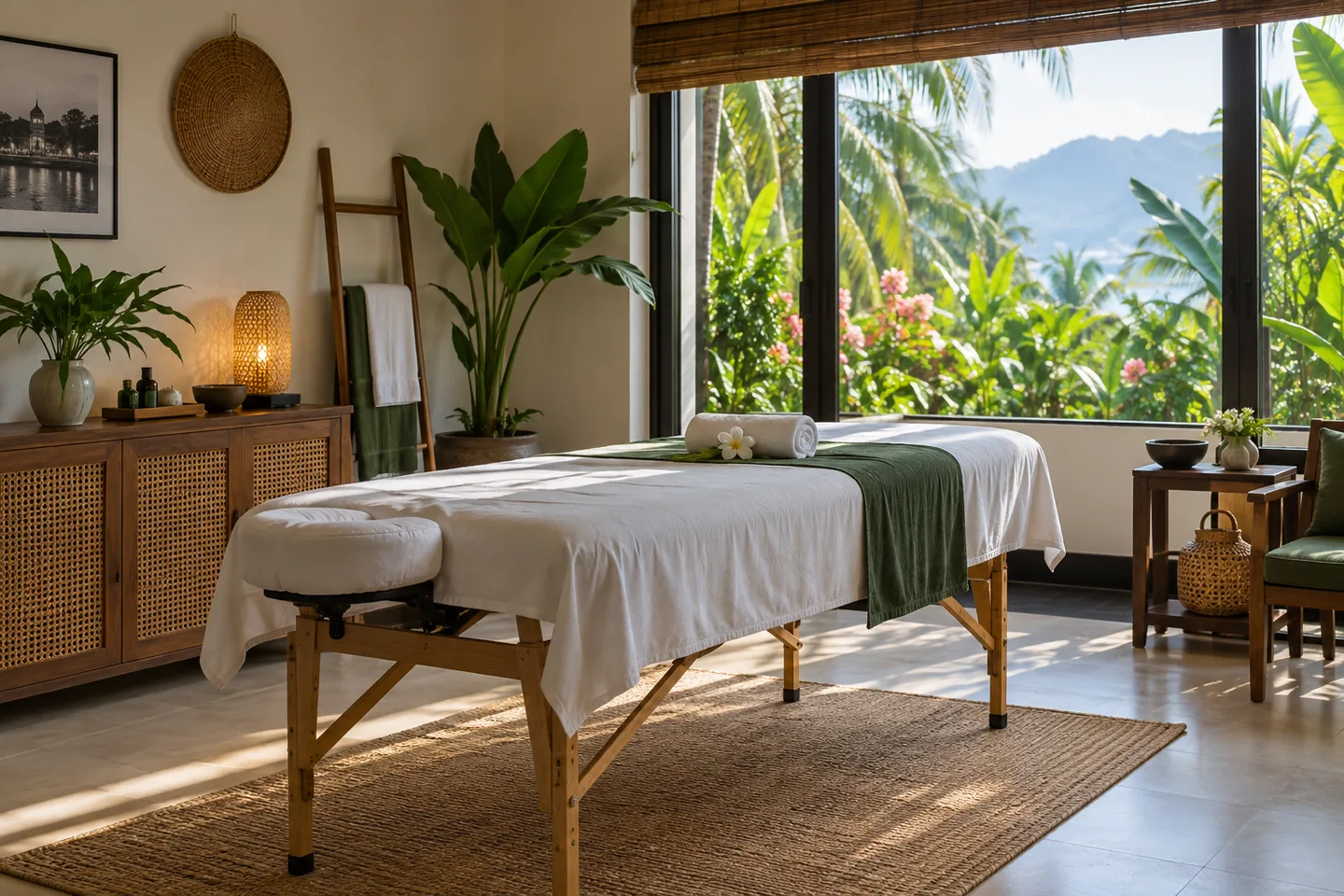 Calm Da Nang room ready for a full body massage